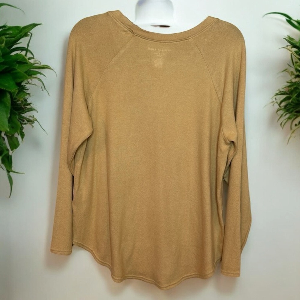 NWT American Eagle soft & sexy long sleeve top butternut yellow Sz M - Picture 6 of 9